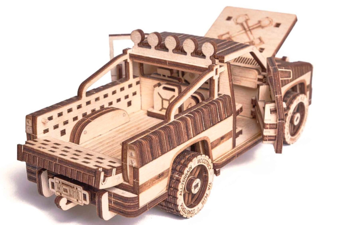 Drewniany model 3D auto PICK UP Wood Trick